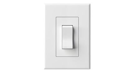 Modern white light switch controlling energy usage for home automation systems and smart technology