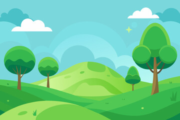 Fototapeta premium Enchanting Illustration Of A Whimsical Nature Background Scene
