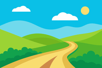 Obraz premium Expansive Illustration In A Crisp Vector Art Style Background Scene