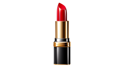 Glamorous red lipstick for beauty editorials and cosmetic product promotions, adding vibrant color and allure
