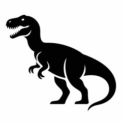 Black Silhouette of a Tyrannosaurus Rex Dinosaur