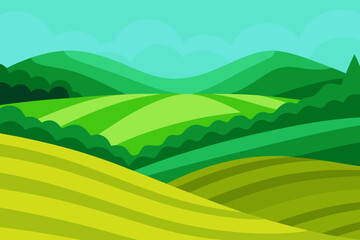 Vibrant 2D Cartoon Art Background Scene Depicting Playful Visuals