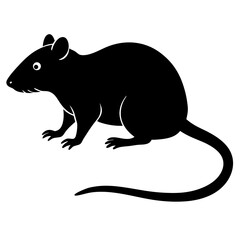 mouse on a branch on white background 