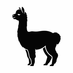 Llama Silhouette Illustration for Design Projects