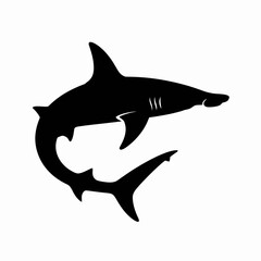 Obraz premium Shark Silhouette Icon for Graphic Design Projects
