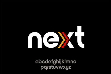 Next Word Vector Creative Font and Lettering