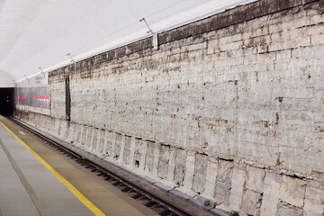 The interior of an Urban Underground Subway Station offers a unique glimpse into metropolitan life
