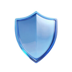 Blue Glass Shield Protection Security Safeguard, isolated on transparent background, perfect cutout, PNG