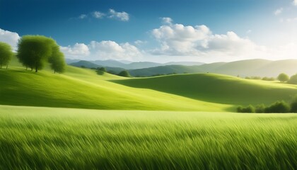 Fototapeta premium serene summer landscape 4k minimalist background with light tones