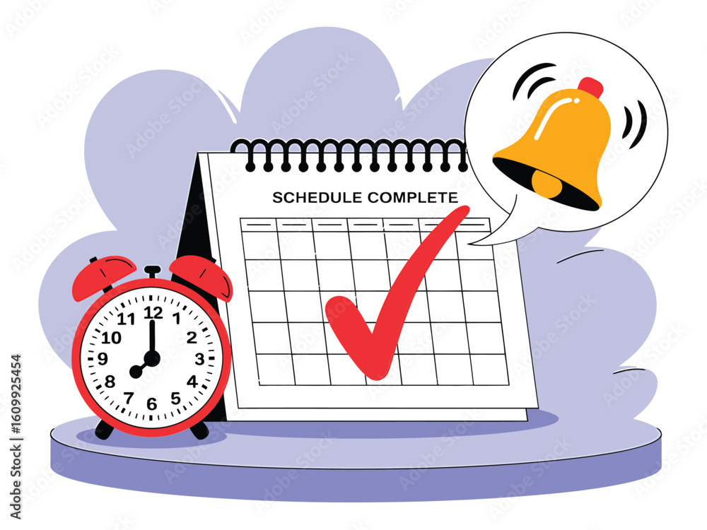Aufkleber achieve peak productivity with timely reminders and a completed schedule, ensuring every task is met