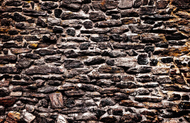 Earthy Brown Stone Wall, A rustic stone wall with brownish tones, perfect for conveying warmth and natural authenticity. The rough texture and irregular stones bring out a timeless charm.