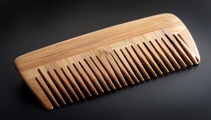 wooden comb on black ground