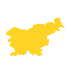 Map of Slovenia, sign silhouette. World Map Globe. Vector Illustration isolated on white background. Europe continent.