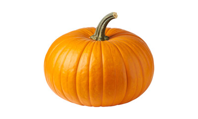 Obraz premium Single orange pumpkin isolated on transparent background