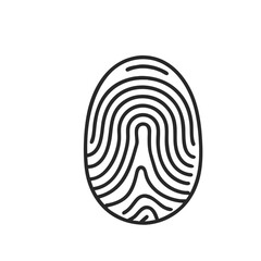 Fingerprint icon graphic identification security