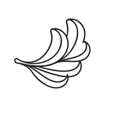 Floral outline icon design element