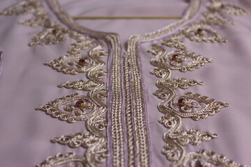 Moroccan jellaba Embroidery Details. women clothing