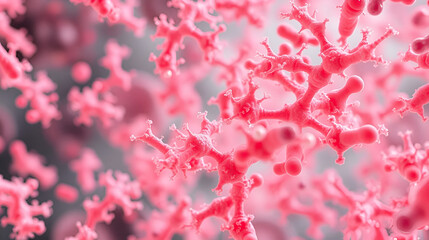 Detailed view of bacteria or probiotics