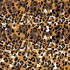 Abstract modern leopard seamless pattern. Animals trendy background. Color decorative vector stock illustration for print, card, postcard, fabric, textile. Modern ornament of stylized skin.
