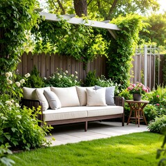 Garden patio seating area