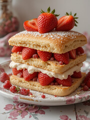 napoleon with strawberry