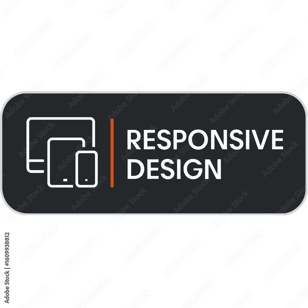 Fototapete the image features a concept of responsive design, demonstrating website adaptability across various