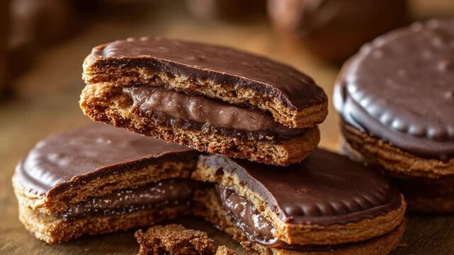 A delicious-looking chocolate cookie with a bite missing, perfect for editorial or commercial use