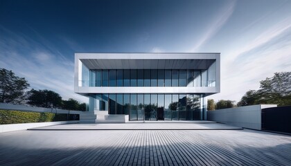modern architectural facade emphasizing monochrome color schemes