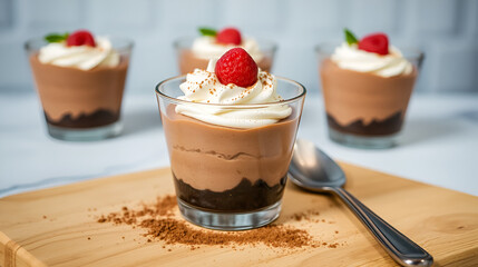 Chocolate mousse dessert.