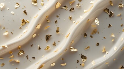 Delicate Gold Leaf Fragments: A Seamless Ethereal Pattern