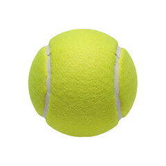 Yellow tennis ball on a transparent background