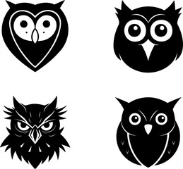 Mechanical Owl Face Silhouette? Tech-Inspired Gears and Symmetrical Shapes set