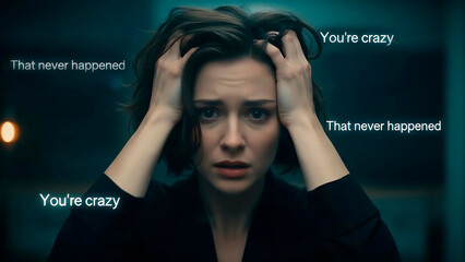 woman in mental confusion gaslighting  narcissistic relationship