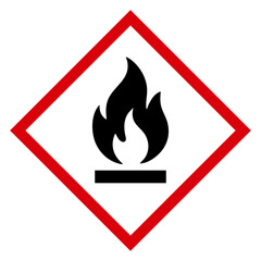GHS Flammable Icon – Fire Hazard Symbol Vector