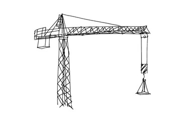 Building crane sketch