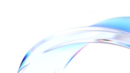 Abstract background design, glass shape with color refraction effect, 4k seamless looping animation, 3d render - Powered by Adobe