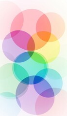 Obraz premium Abstrakte Regenbogenkomposition mit Kreisen