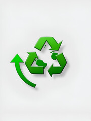 Obraz premium Global Recycling Symbol Earth and Green Arrows isolated on transparent background