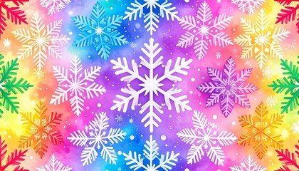 Colorful snowflake pattern (1)