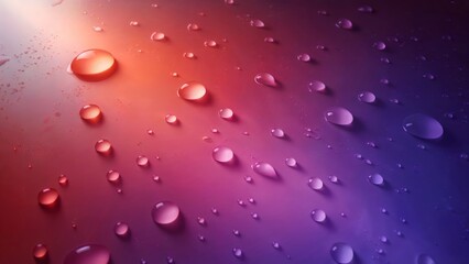 Captivating Water Droplets on Radiant Gradient Background Abstract Texture Nature Freshness Vivid Color Surface Macro
