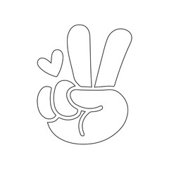 Fototapeta premium love in vector art love illustration outline art