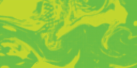 Dots halftone green color pattern gradient texture with technology digital background. Dots pop art comics with nature graphic design.