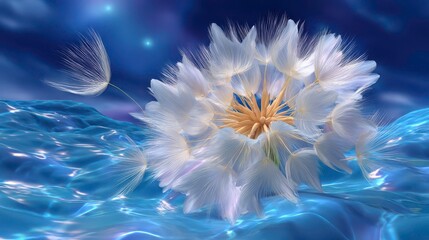 Obraz premium Dandelion Seed Art: Dreamy Beauty, Wishes & Whimsy - nature seeds
