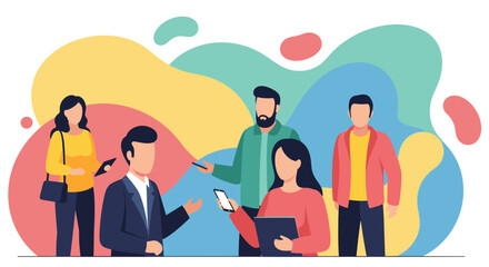 Diverse team collaborating on project, ideal for website landing page or business brochure.