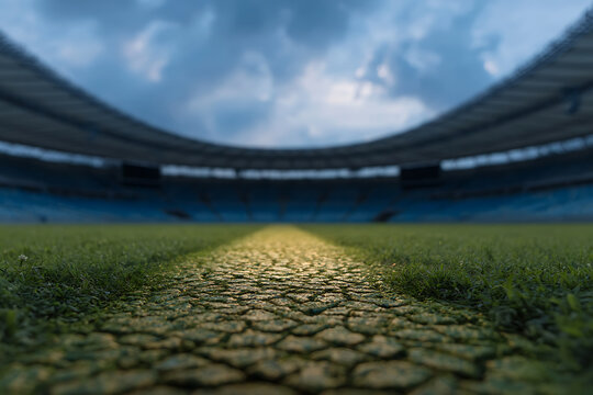sports events, brazilian flag painted on football field during celebratory events - Powered by Adobe