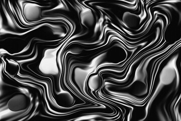 Black and white abstract background with fluid motion, great for minimal, editorial, or high-end design concepts

