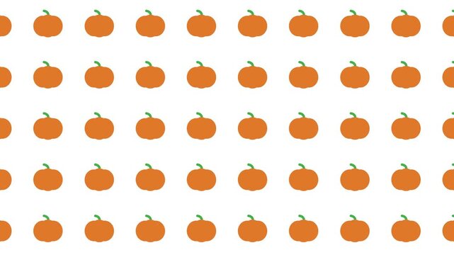 Looping Halloween Background Animation. Seamless Parallax Background of Rotating Halloween Pumpkin