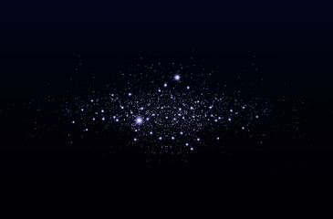 Magical Blue Stardust And Shiny Spark Effect Glittering Light Flare