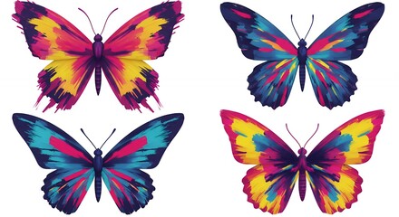 Colorful abstract butterflies