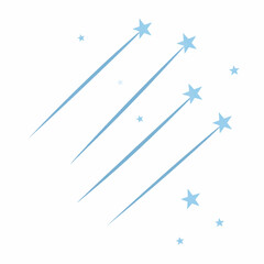 Fototapeta premium Shooting stars streak across a clear night sky, leaving shimmering trails.